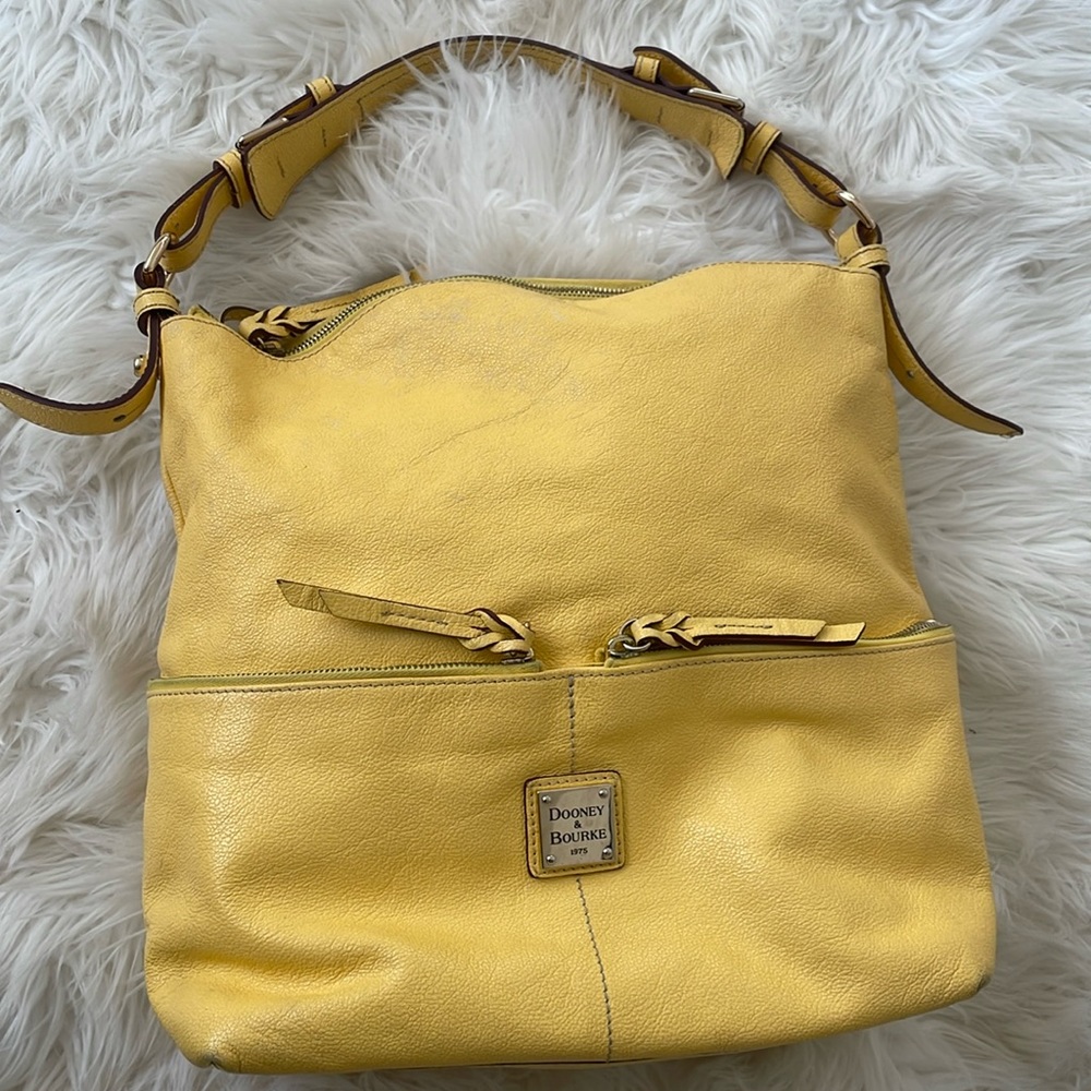 Dooney & Bourke yellow leather handbag